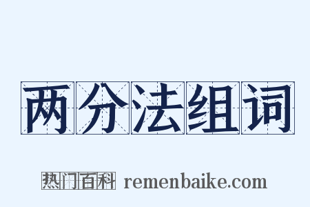 两分法组词是什么意思的图片